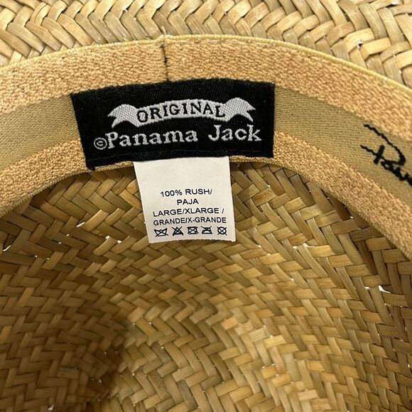 Panama Jack Hat Men’s Large X-Large Color Tan 100% Straw Rush Paja Original - Picture 11 of 12